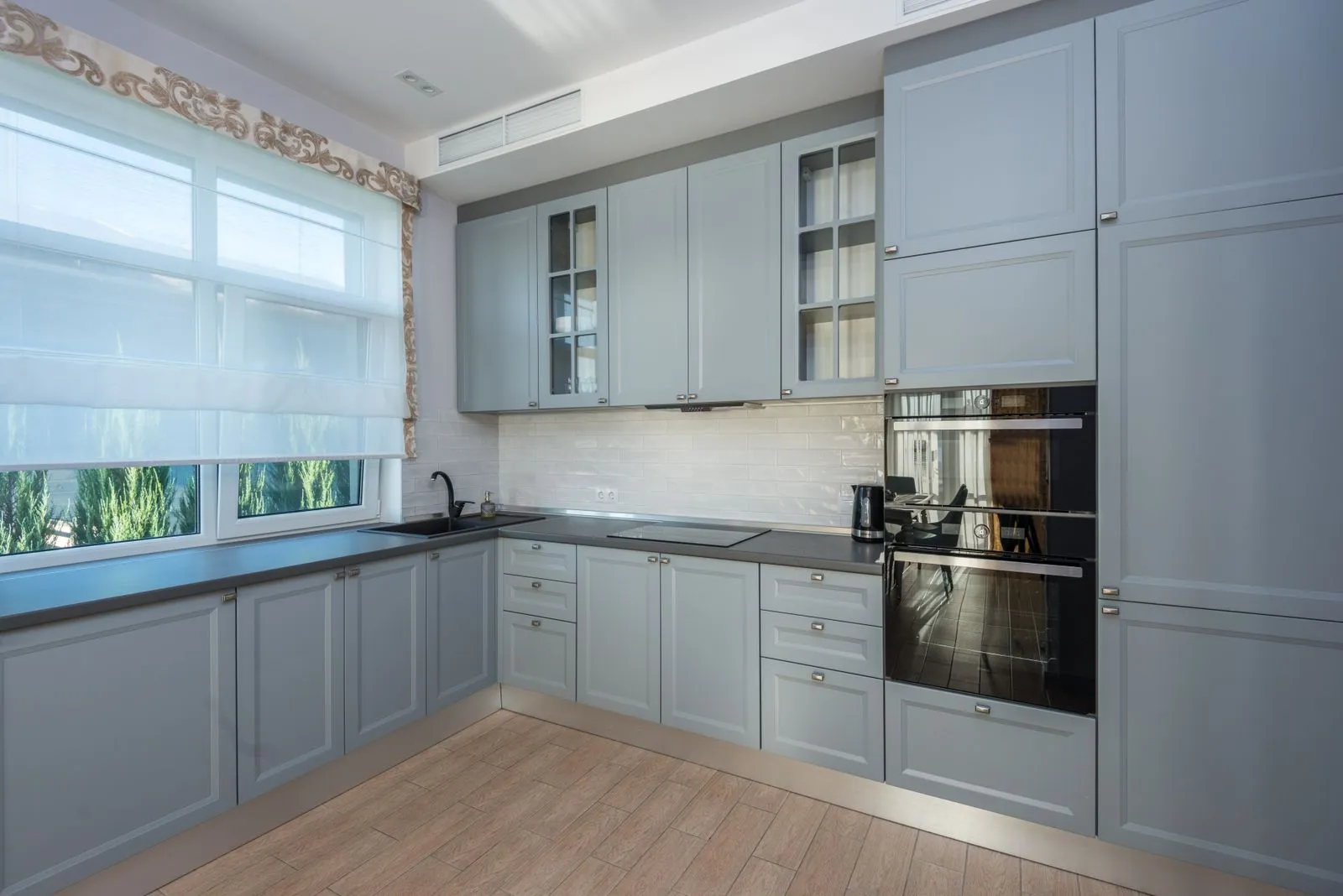 Shaker-style timber kitchen with custom cabinetry